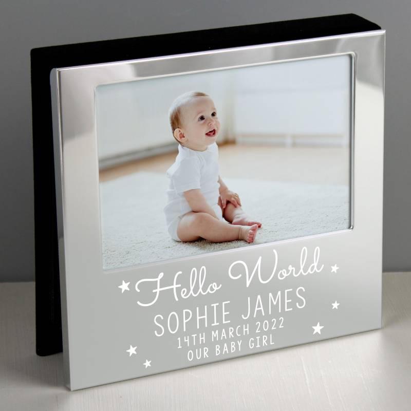 Personalised Hello World 6x4 Photo Frame Album