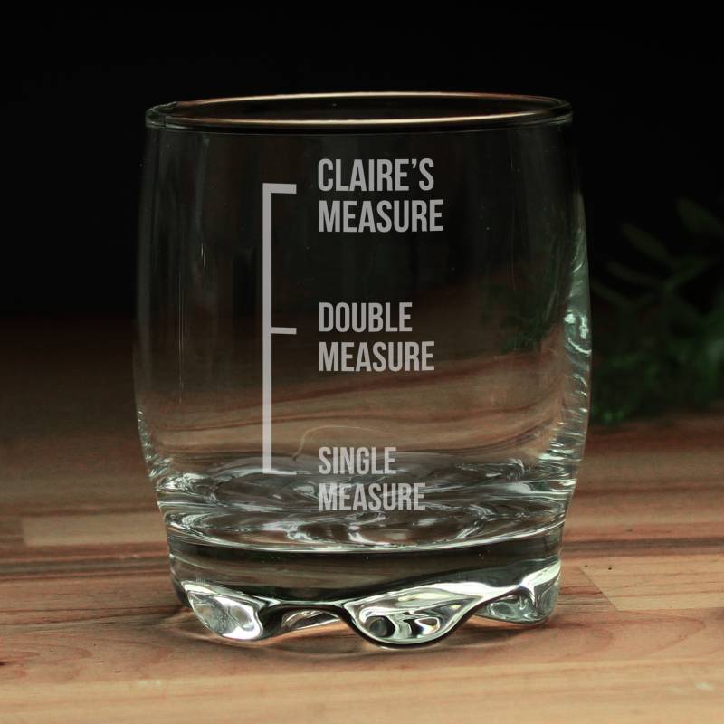Personalised Measures Whisky Glass