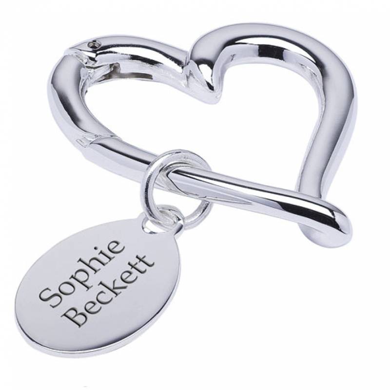 Personalised Heart Keyring