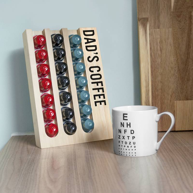 Personalised Bamboo Nespresso Coffee Pod Holder